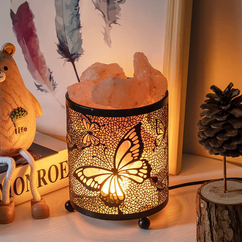 Butterflies saltlights #Yalama salt ore lamp iron plugs #LED family negative ion table lamps