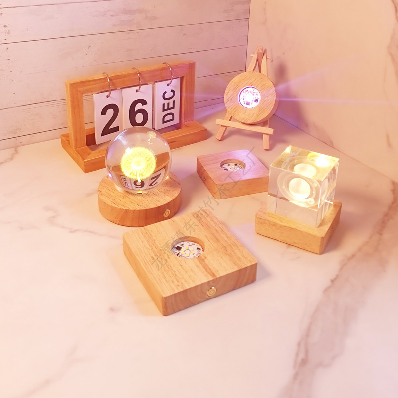 Cross-border led lanterns, small night lanterns, Akeley lanterns, round wood luminous substrates.