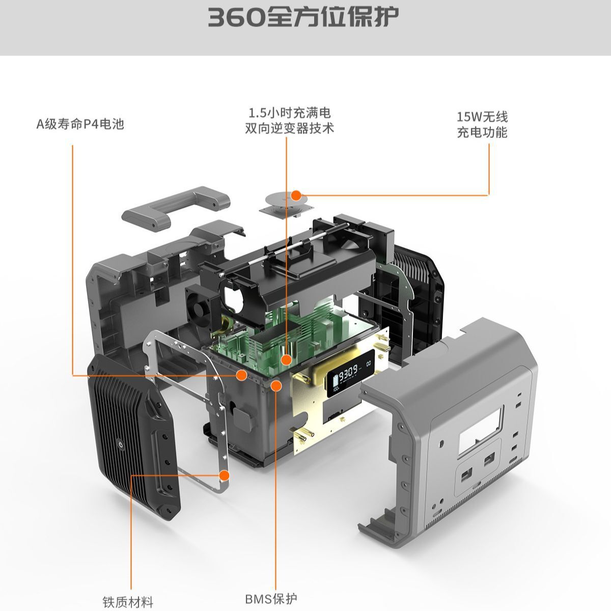 Emergency high-capacity out-of-house power supply 1,200 mobile power source camping night market stall batteries