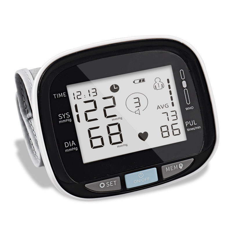 Customize the hand wrist sphygmomanometer, fully automated, home-based hypertension device, English