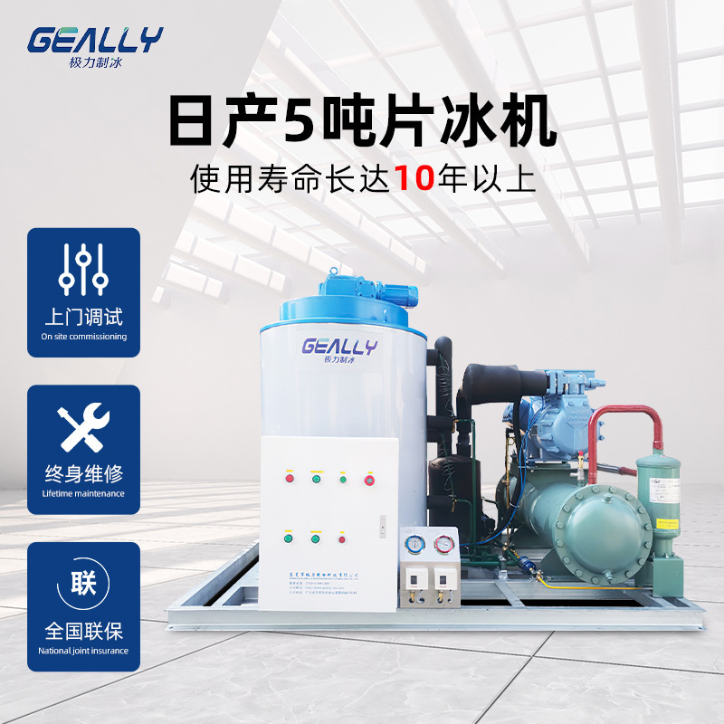 Nhà máy cung cấp 5 tấn máy khoan nước ngọt hàng ngày, máy sản xuất hải sản lớn ở chợ lửa.