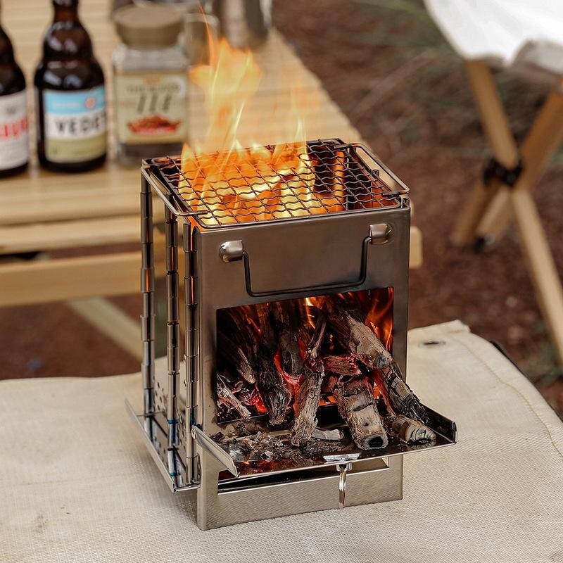 The factory sells direct tent-card furnaces, camping outdoors, hand-held and wood-fired.