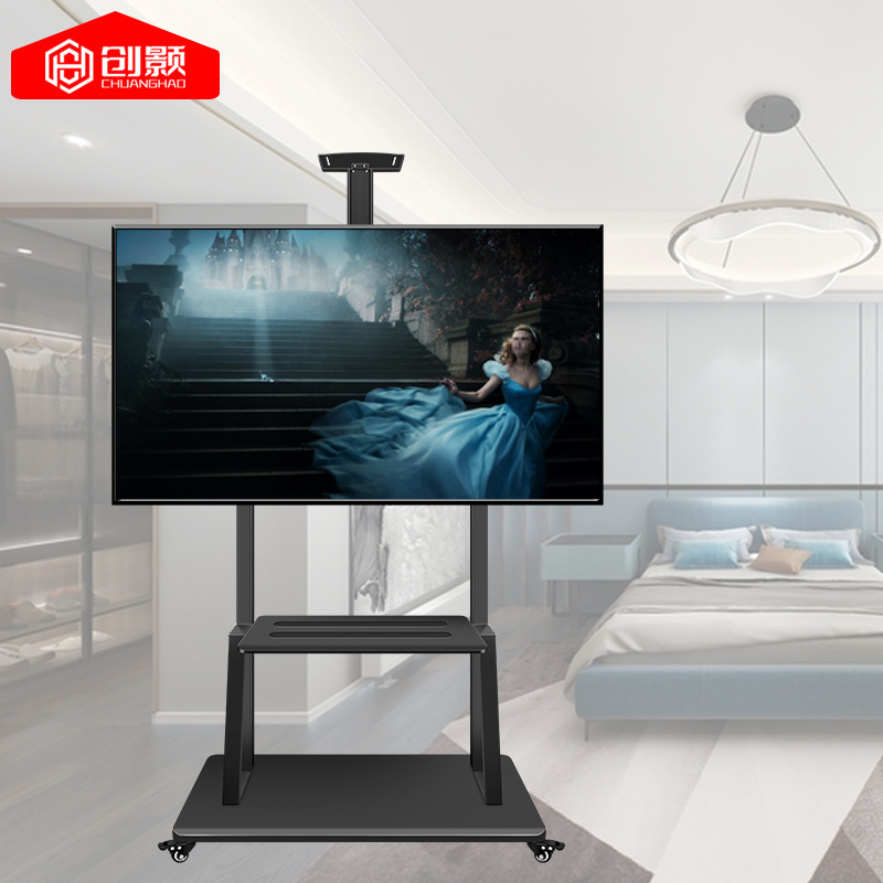 液晶電視機可移動支架落地推車55/65/75寸落地式架子一體機掛架