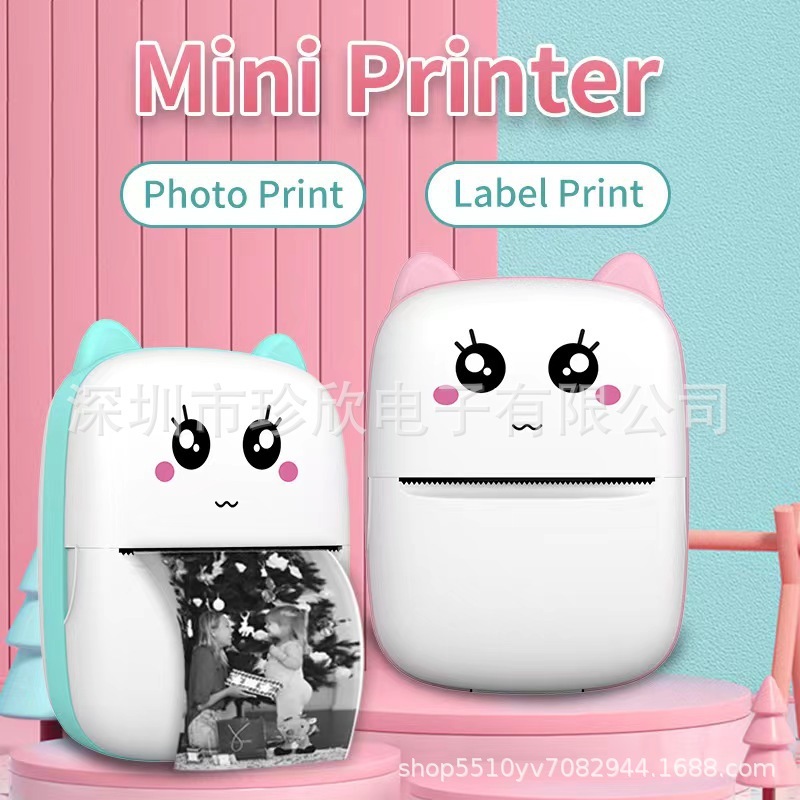 New Foreign Trade Mini Printer Photo Printer Wireless Connected Cellular Mistaked Printer