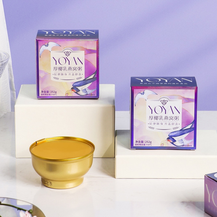 yến mạch nhanh và lành mạnh. Trung Mỹ Kit cho phụ nữ mang thai với kem dừa dày.