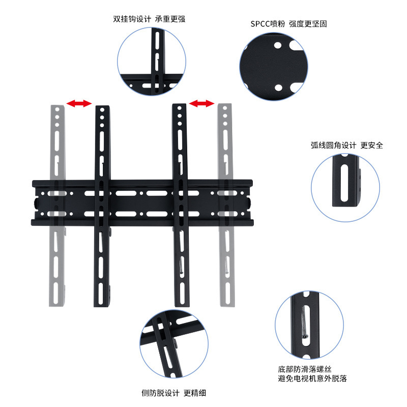 Việc lắp đặt truyền hình với một pha lê lỏng dày và một màn trình diễn tường được thiết lập với tổng thống 14-80 inch