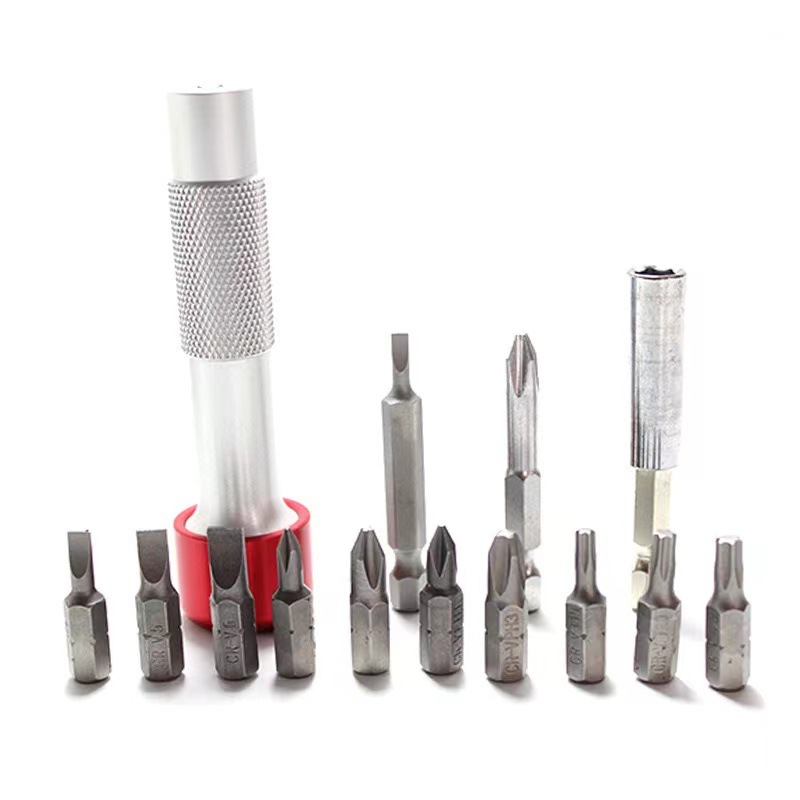 We can turn to the screwdriver handler to sell the 14pcs power drill repair portfolio.