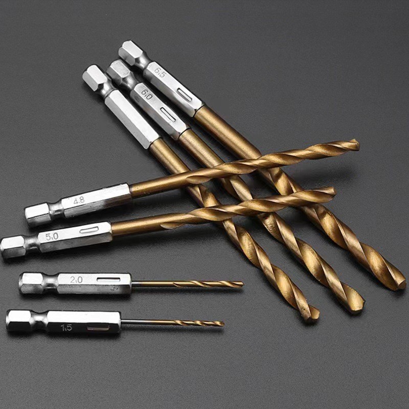 The manufacturer sold 13PC high-speed steel-plating titanium packs of 1.5-6.5 mm drills for six-angled pyrotechnics.