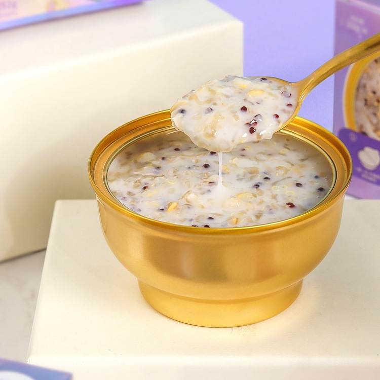 yến mạch nhanh và lành mạnh. Trung Mỹ Kit cho phụ nữ mang thai với kem dừa dày.