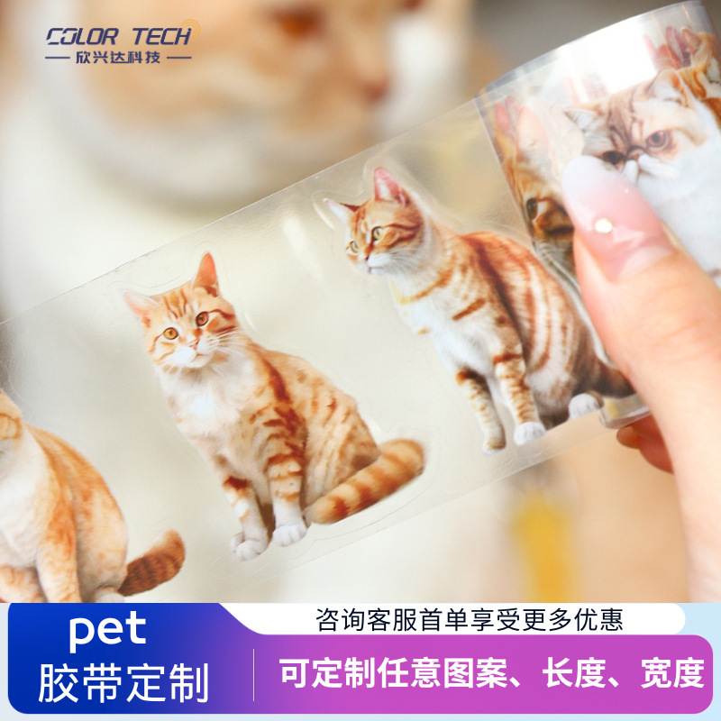 Ghi chép kinh doanh của Pete Băng keo của Pete điều chỉnh vật liệu chủ đề của mèo, vật liệu dính của Diy, hình tròn