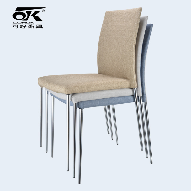 The stainless steel eats a chair that is modern and simple, home-made, home-based tiring chair, folds the conference chair by the back.