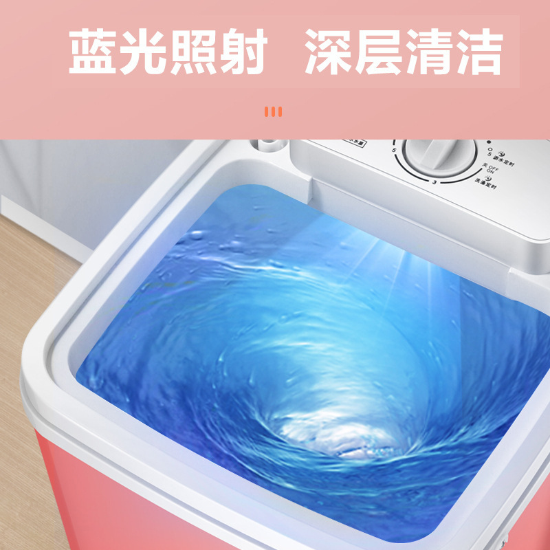 Hiệu giặt nhỏ Gauga Gia đình 5KG giới thiệu giỏ nhựa đường với đèn xanh máy giặt bán tự động.