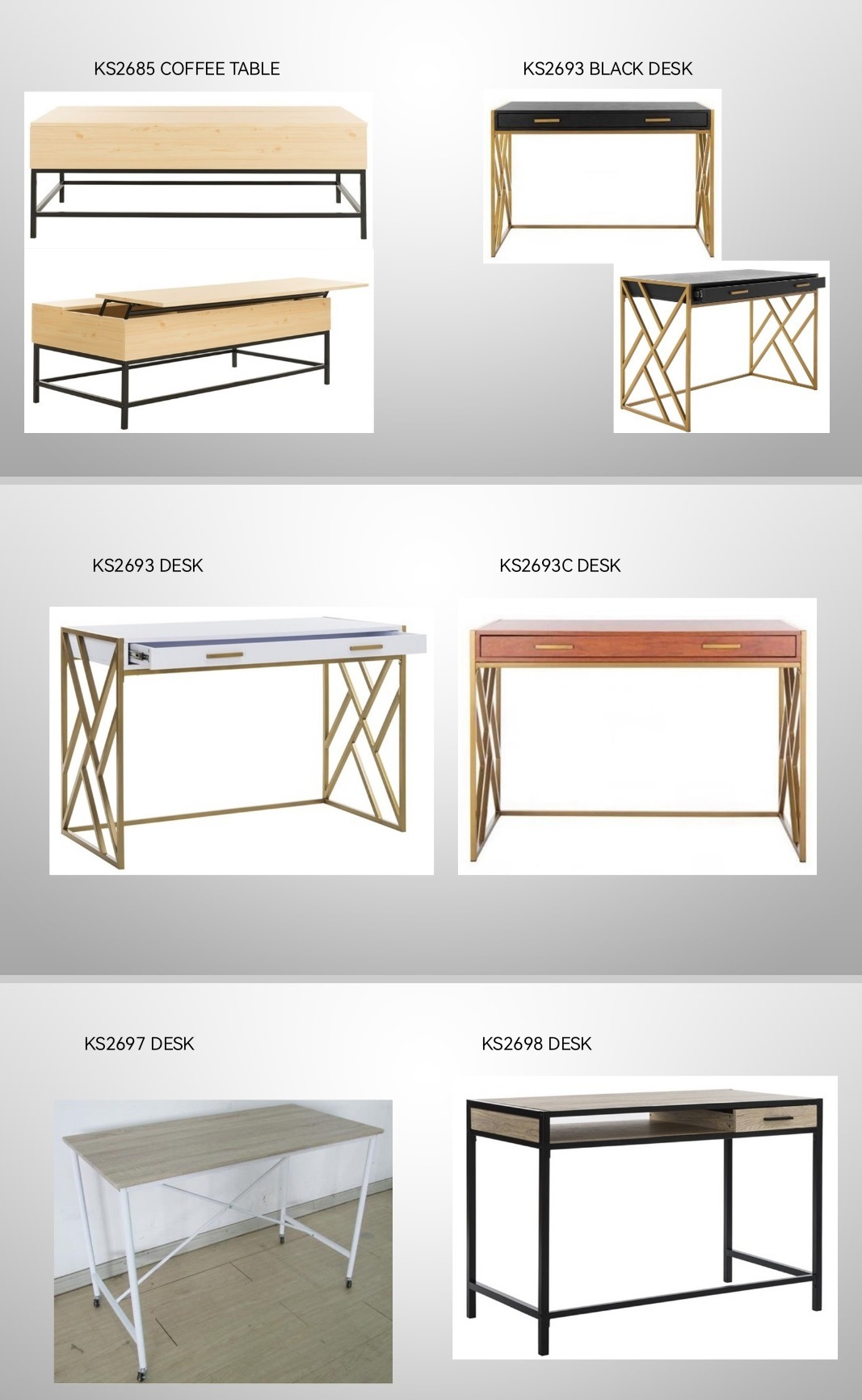 American cross-border furniture for OEM coffee table and computer table for table dinner.