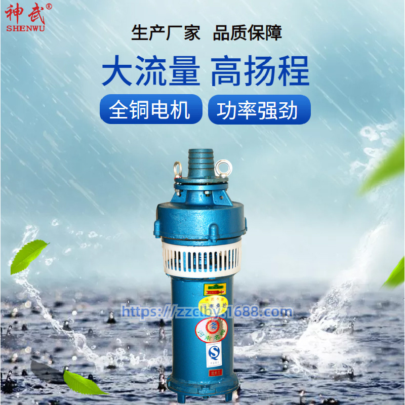 QS Small-scale Diving Power Pump Standing Deep Well Diving Pump Water Pumping Field Irrigation Pump Landscape Spring Pump