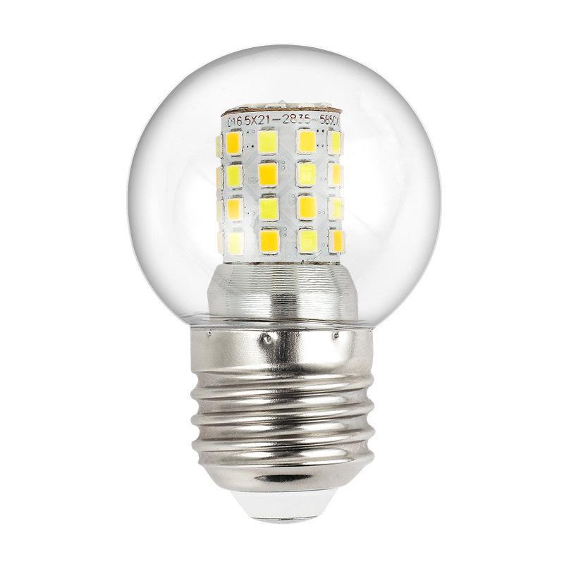 LED energy-efficient light bulb e27 screws, three colours to light, g45 mini-letter 5w7w9w, magic bean light source