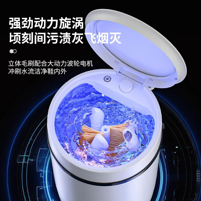 Thợ giặt giày mới dùng một lượng lớn máy giặt bán tự động để rửa ánh sáng xanh của trống thép bị hành hình.