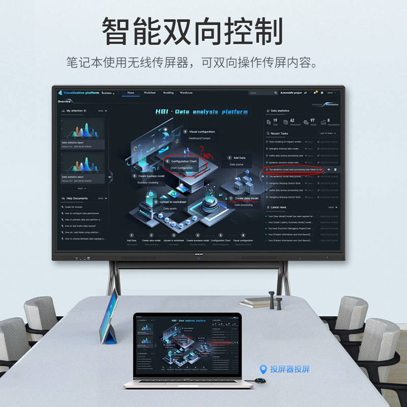 Two-system interactive whiteboards of the Conference tablet 98/100-inch teaching of the One-Mechanism Projector