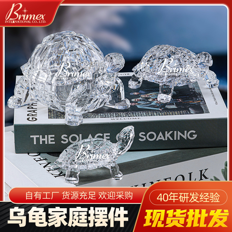 Wholesale of the Akrey turtles with the transparent organic glass table decorations, home-grown animal gifts.