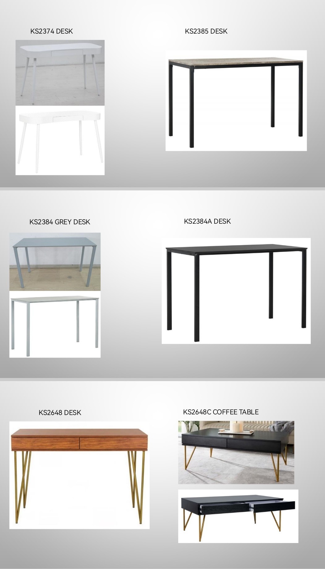 American cross-border furniture for OEM coffee table and computer table for table dinner.