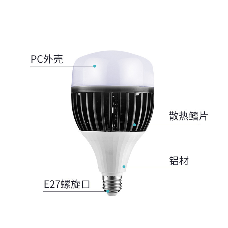 High power e27 screws of led light bulb home energy-efficient white 100W150W workshop lighting bubbles