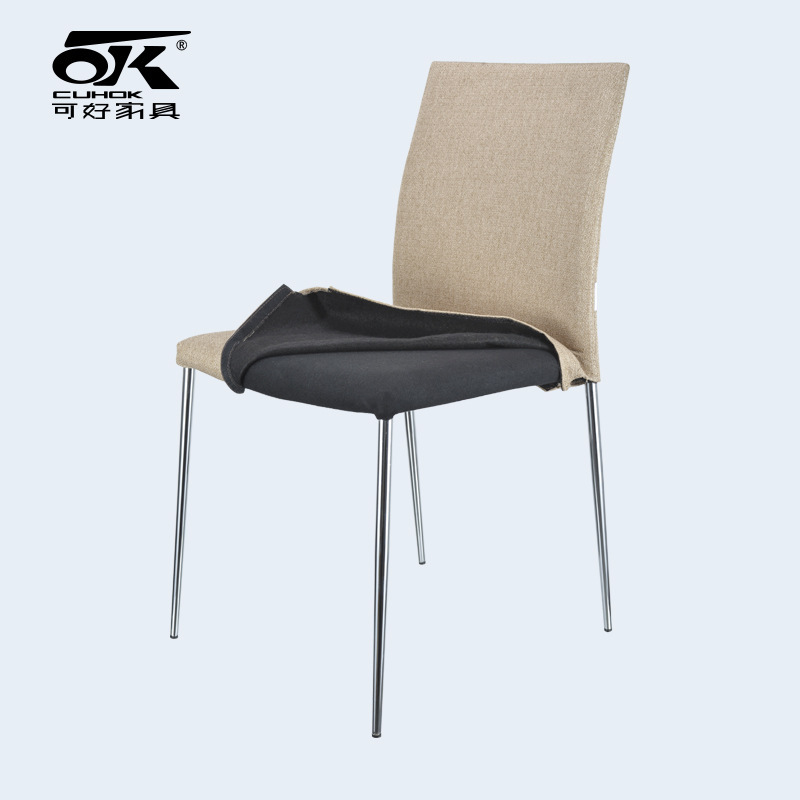 The stainless steel eats a chair that is modern and simple, home-made, home-based tiring chair, folds the conference chair by the back.