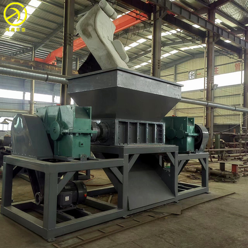 Aluminium block scrap metal double-axis shredder small bone engine industrial plastic wood shredder