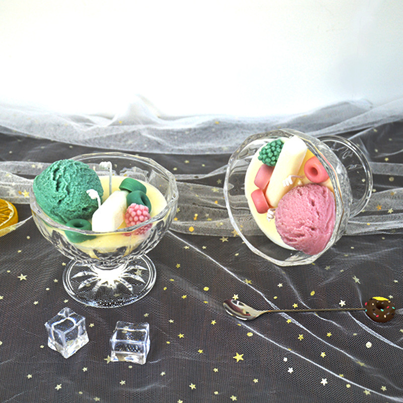Ice cream creative ins-roached candles, fragrance of fragrance with hand-made diy candles.