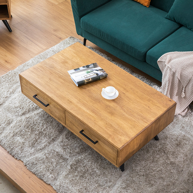 The Northern Luxury Wood Tea Table TV cabinet is a simple modern, small-house family-owned tea table.