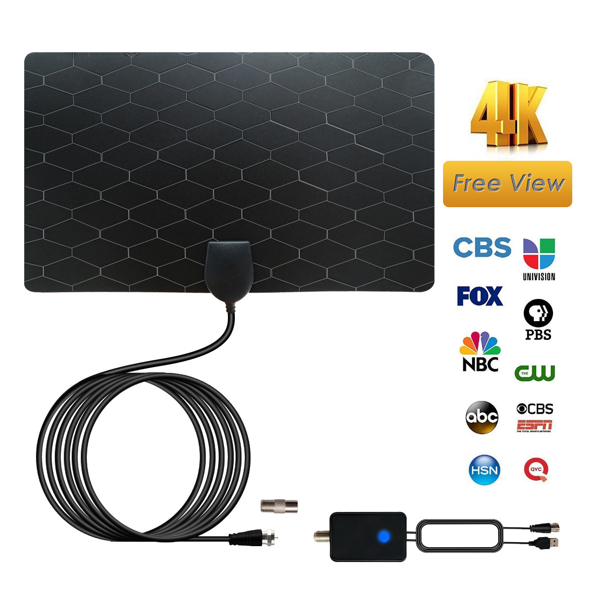 ăng-ten HDTV trong nhà sạch với ăng-ten ti- vi số Amazon với trình khuếch đại DVD- T2