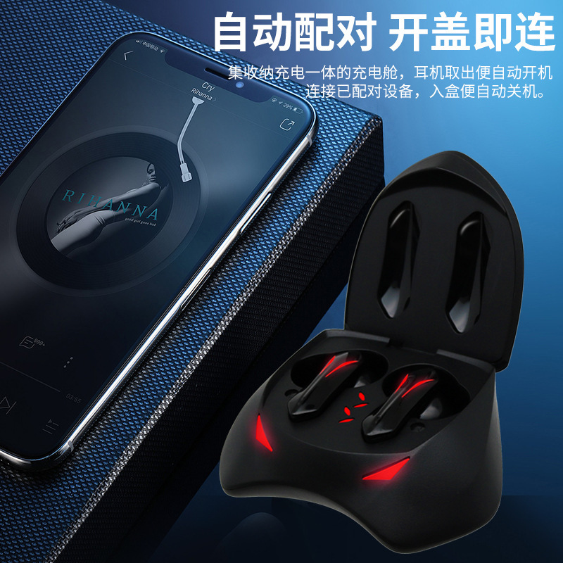Tùy chỉnh trò chơi Tai nghe Bluetooth có dây trong dây TWS Tai nghe Bluetooth có độ trễ tiếng ồn thấp xuyên biên giới