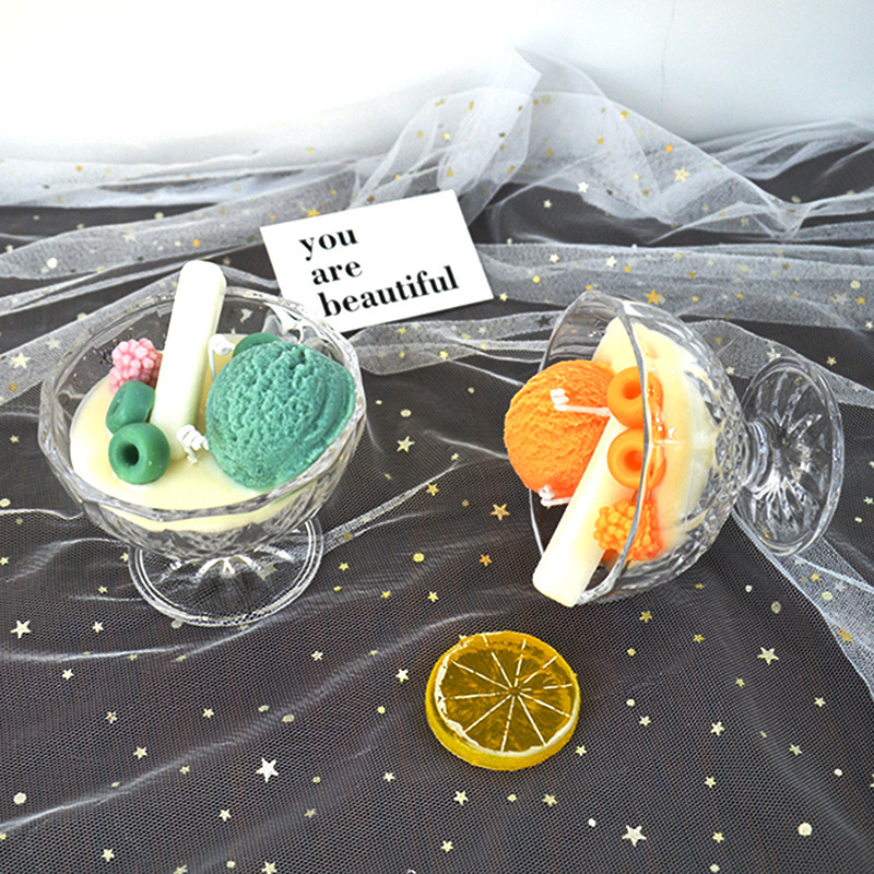 Ice cream creative ins-roached candles, fragrance of fragrance with hand-made diy candles.