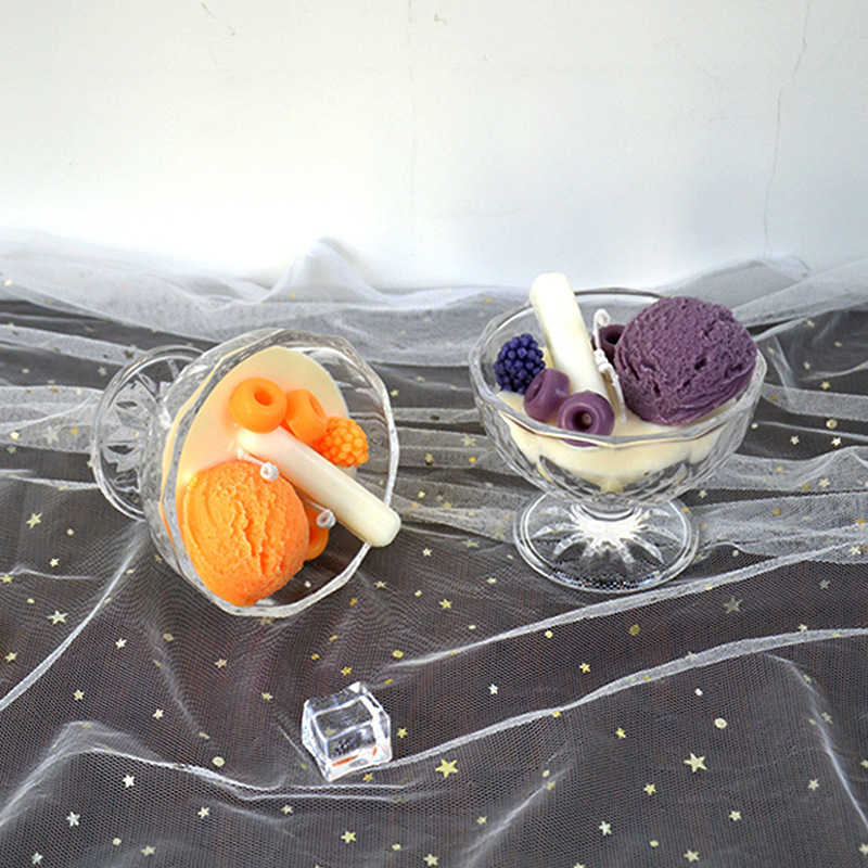 Ice cream creative ins-roached candles, fragrance of fragrance with hand-made diy candles.