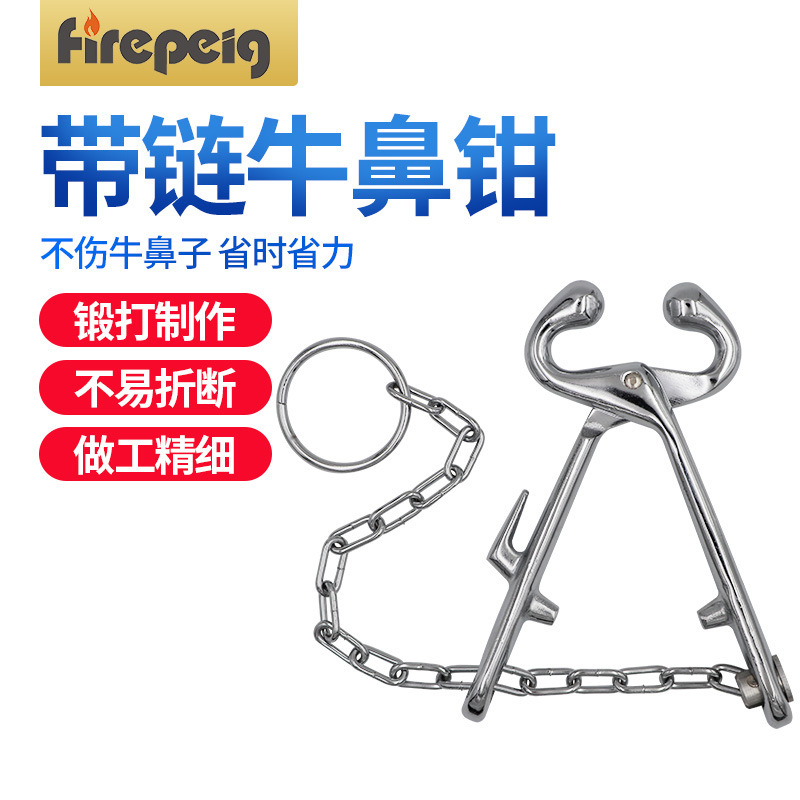 Felpegger, chain-chained cow nostrils, cattle-raising equipment, bulls with pierced calcers' nose toweds.