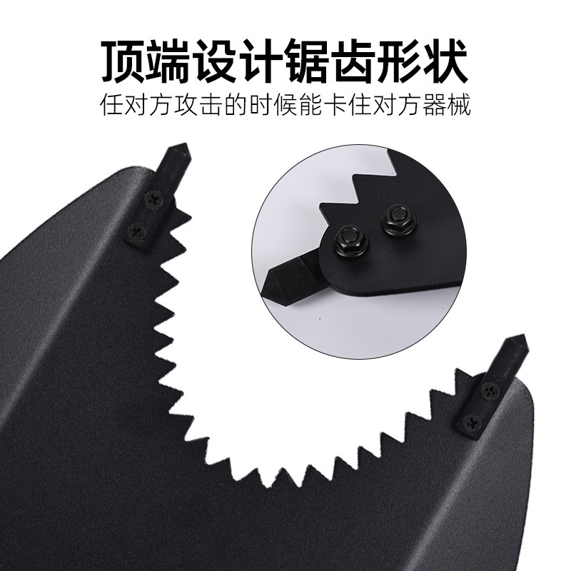 Aluminium alloy shield with multi-purpose riot shield metal shield tactical arm round arc black sawplug