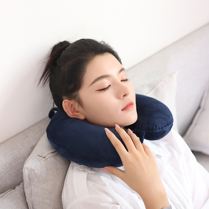 Customized factory direct sales to optional colour office for a lunch break on a U-type pillow
