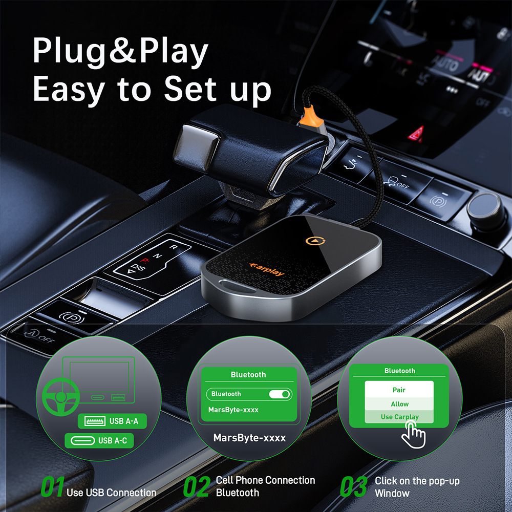 Original Wireless Carplay-K81 Smart Box Interconnected Navigation WIFI6 Bluetooth 5.0