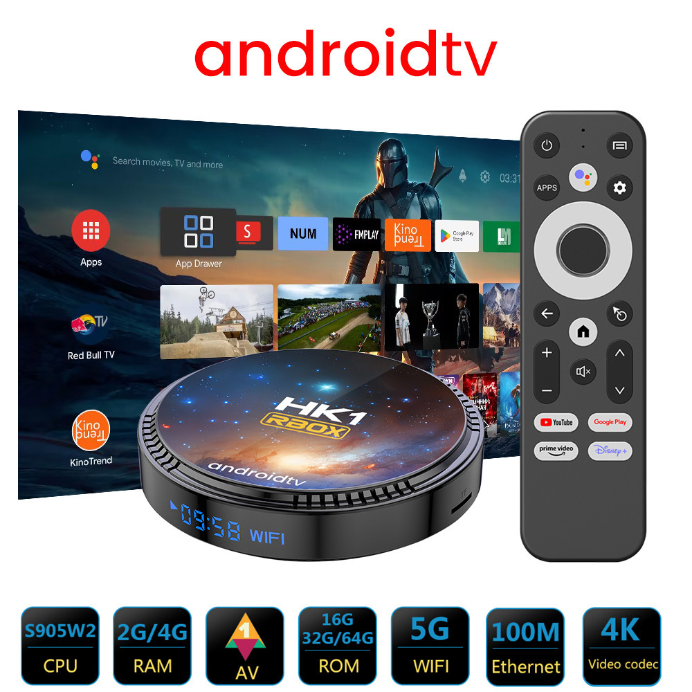 HK1 RBOX W2T Transbper Network Top BubX 4K HS 905W2 Android TV