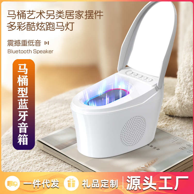 Nhà vệ sinh sáng tạo mới, loa răng xanh không dây, với dụng cụ thiết kế âm thanh lớn, thấp.