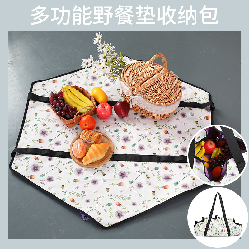 Multifunctional personal hexagon picnic mat custom