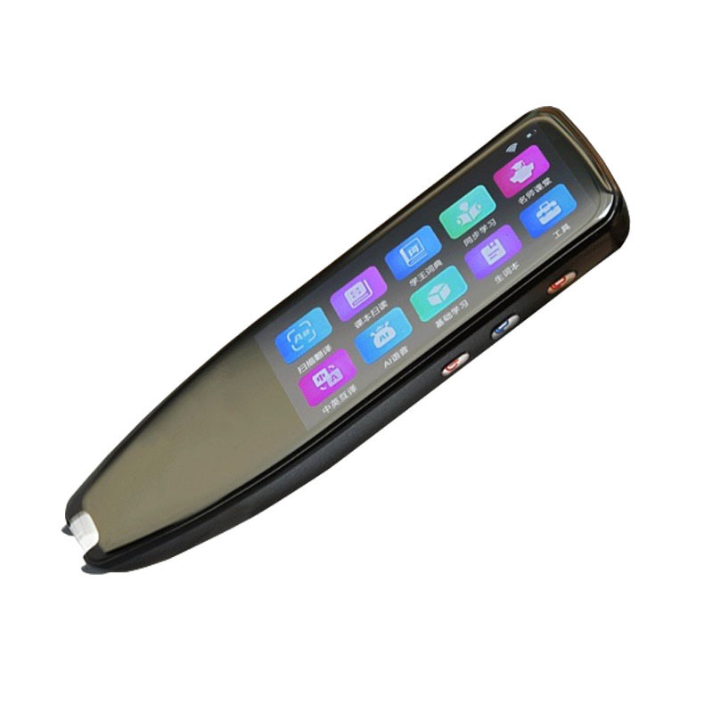 Scanning the Dictionary's textbook to read the pen in sync.