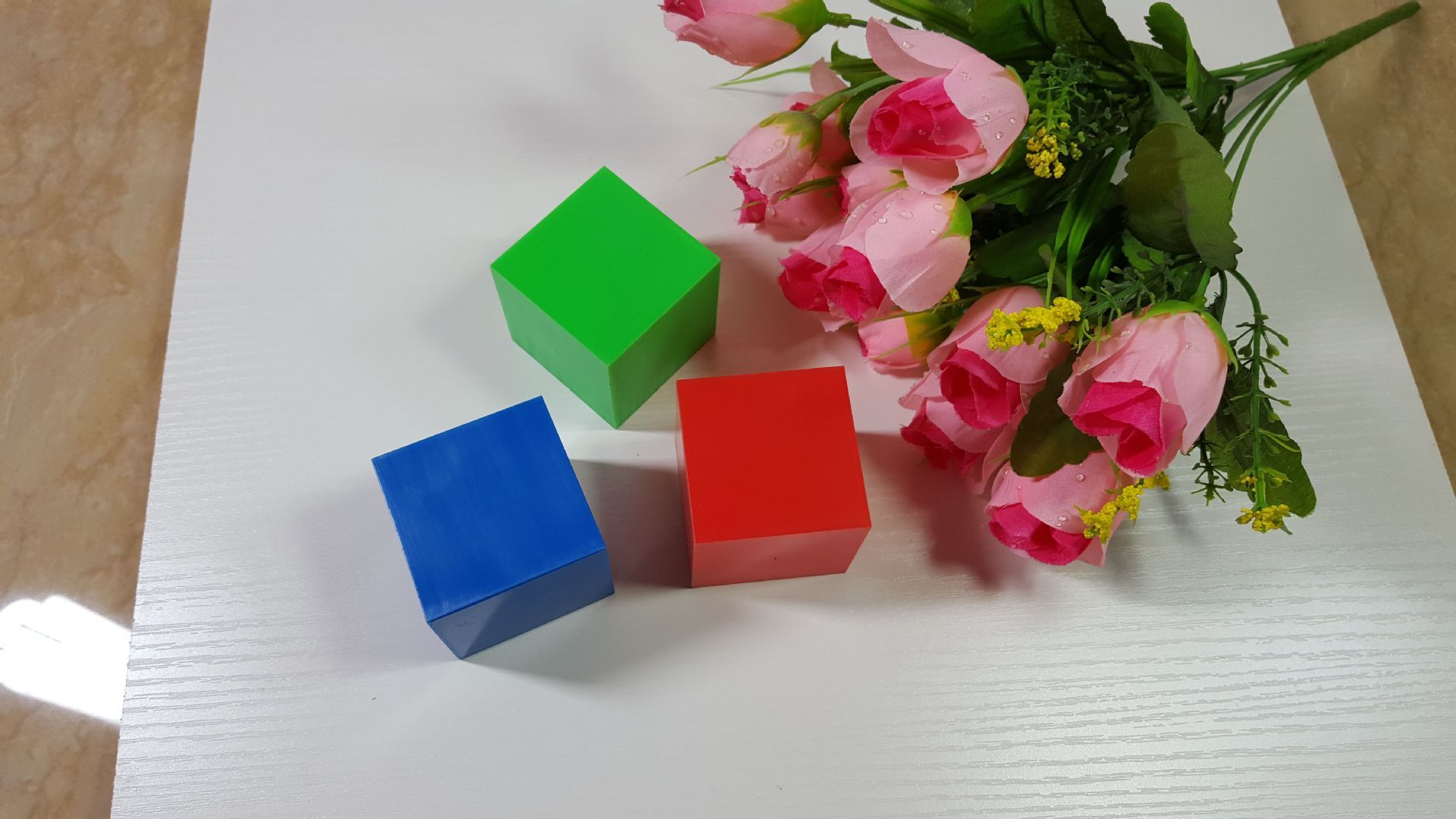 Wholesale teaching geometric square model, pre-school kindergarten teaching square model.