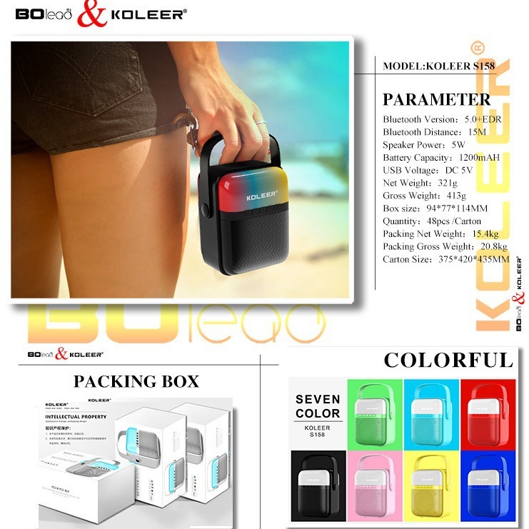 Chiếc S158 mới của KOLEER cầm đèn ngủ bằng dây màu xanh ở ngoài.