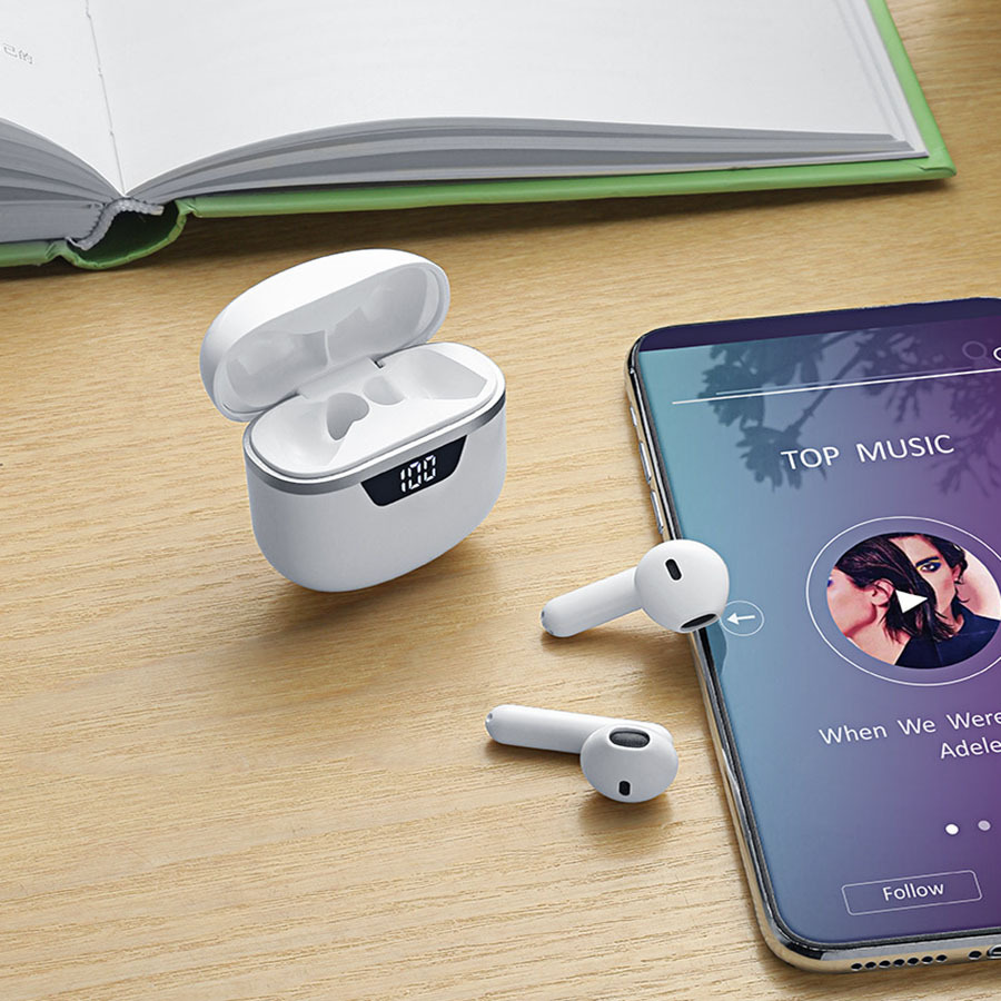 Sắp xếp chéo tai TWS lits Wireless giảm nhiễu Hiển thị đầu máy sửa đổi riêng nhà máy