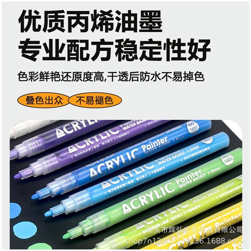 Acrylic Marker với tốc độ 36 màu không thấm nước.