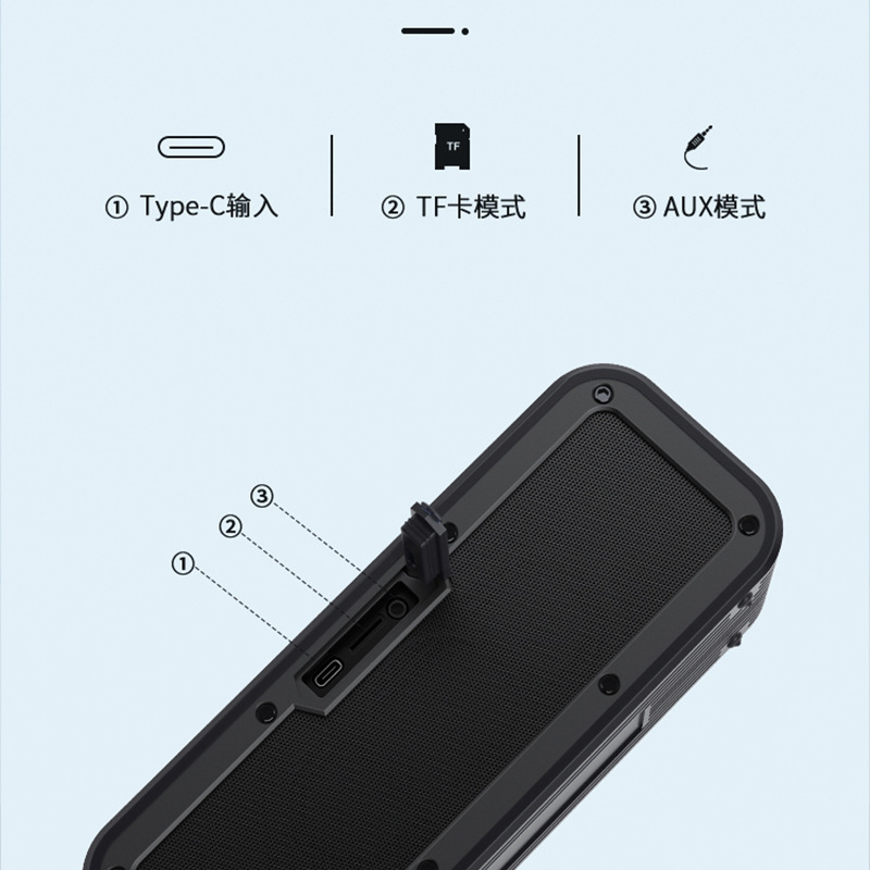 YIBOLANG X8 Không Dây Bluetooth Âm Thanh 40W Công Suất Ngoài Trời IPX5 Hộp Chống Thấm Nước EQ Ba Âm Thanh