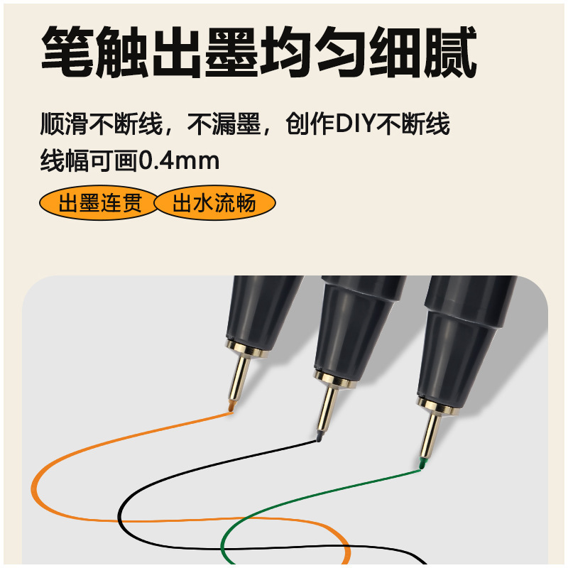 Giant cross-border, including colored needle pens, children's cross-blank brushes for the art of colored needle pens.