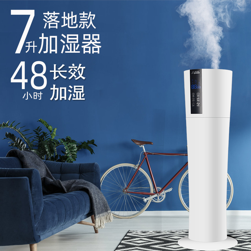 Humidifier mới ướt, phòng khách âm tính.