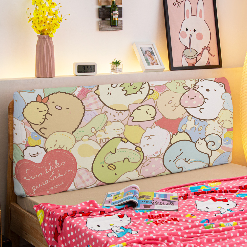 Japanese cartoon bed head coverings full of bullet-powered bedheads under a back condom protection shelter to transform woodbeds