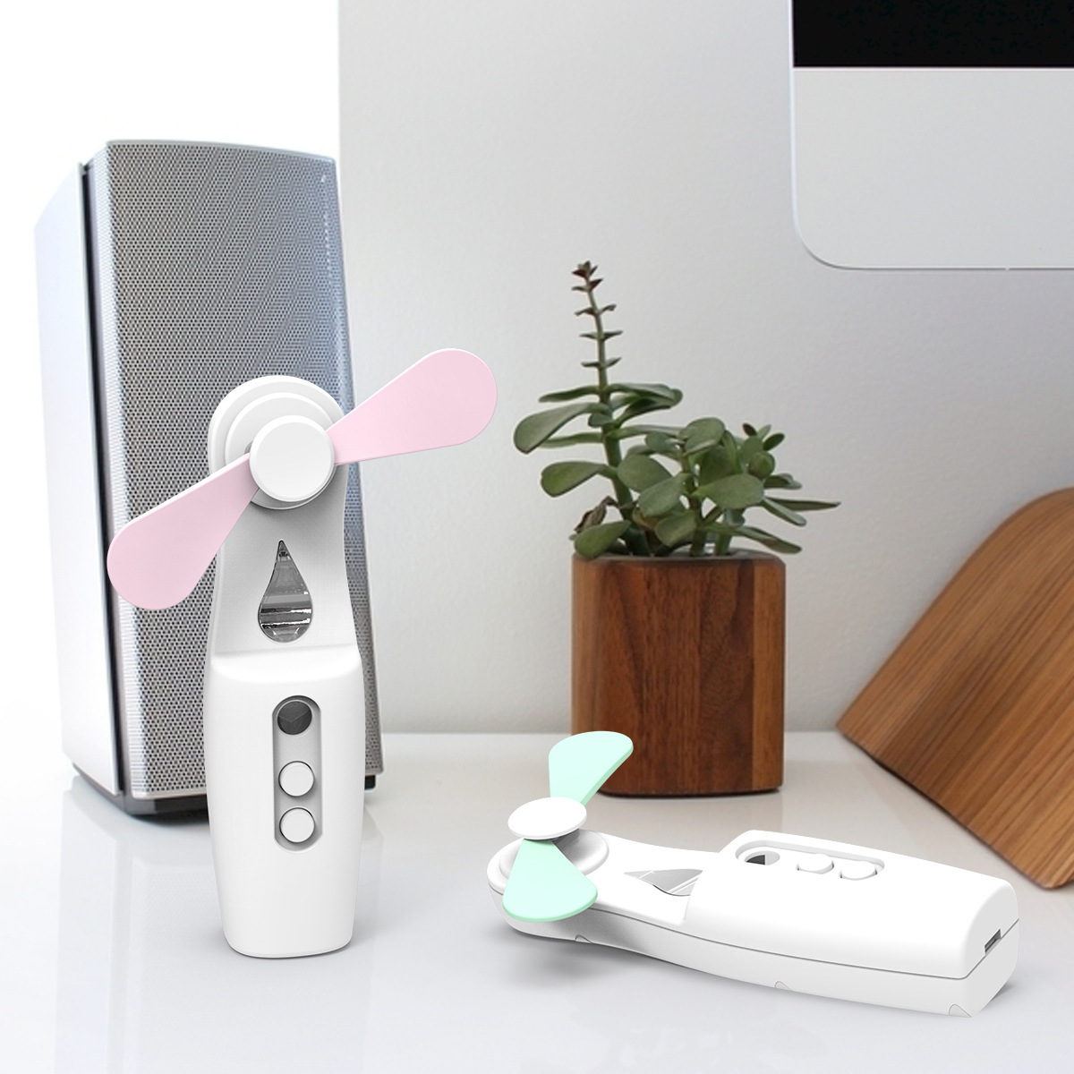 Cây phun điện cầm tay quạt cầm tay quà tặng quạt cầm tay nhỏ cầm tay máy tạo độ ẩm tùy chỉnh