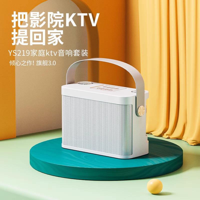 YS219 hộp âm thanh đỏ Trình ghi cầm tay Karaoke cho việc hát nhạc Bluet răng KTV